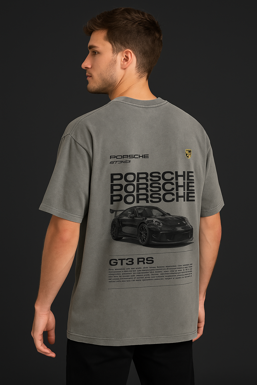 TeeTrove Porsche GT3 RS Oversized T-shirt