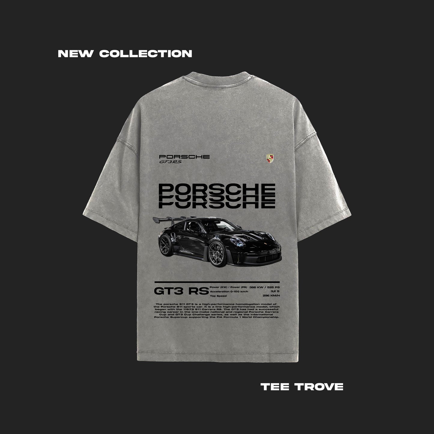 TeeTrove Porsche GT3 RS Oversized T-shirt