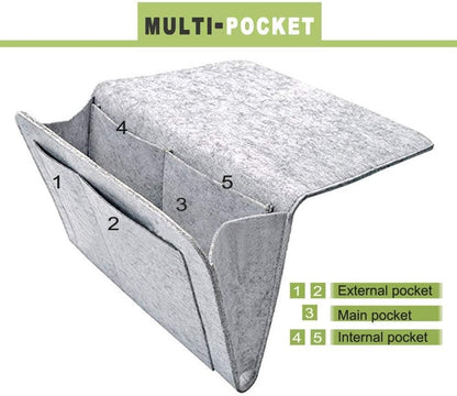 Bedside Caddy Essentials Pocket Hanging Storage Organizer