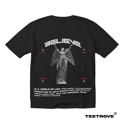 TeeTrove Believe Oversized T-shirt