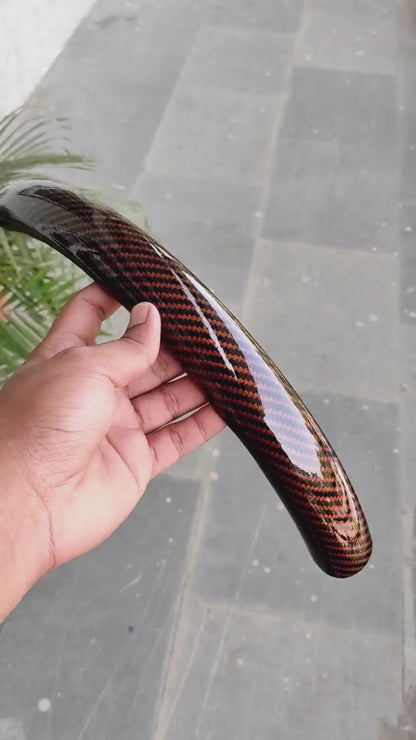 Carbon Fiber ABS Texture Steering Wheel Grip Cover (pack of 2)