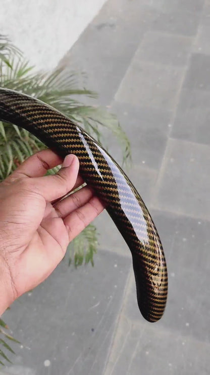 Carbon Fiber ABS Texture Steering Wheel Grip Cover (pack of 2)