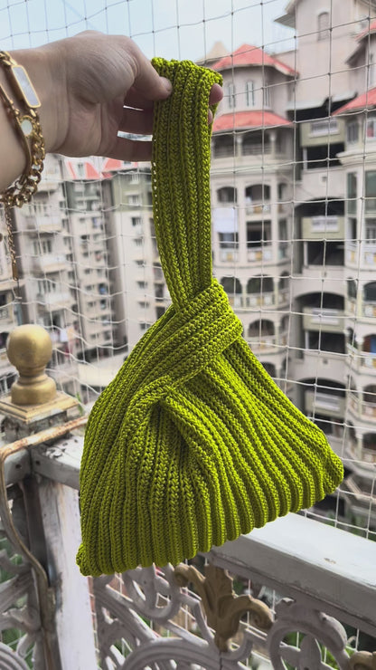 Green Japanese Knot Bag